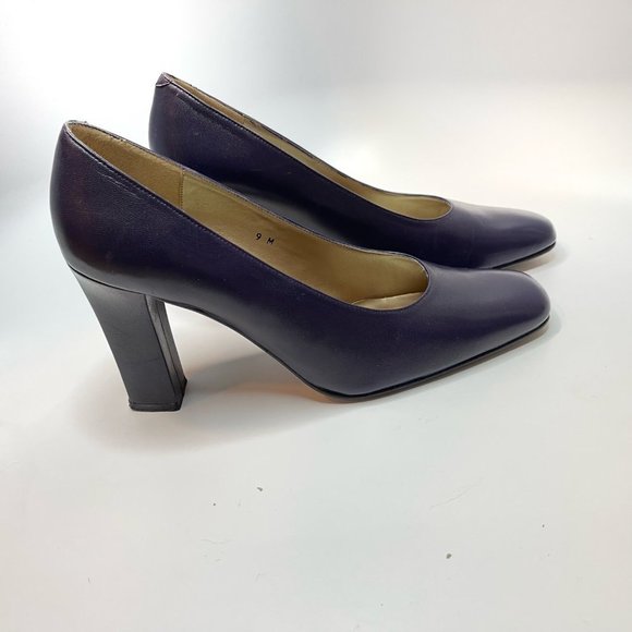 Jones New York Vintage Purple Leather Pumps - Picture 3 of 12